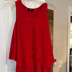 Iz Byer Vibrant Red V-Neck Top